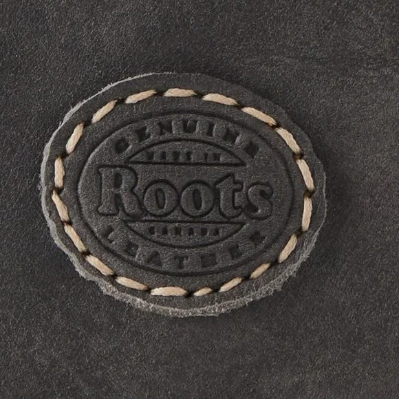 Roots Leather Charcoal Canadian Villager Tribe Crossbody Bag - Picture 6 of 16